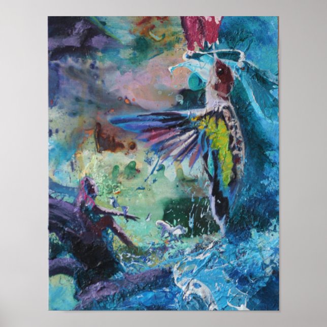 Poster Hummer Abstrait (Devant)