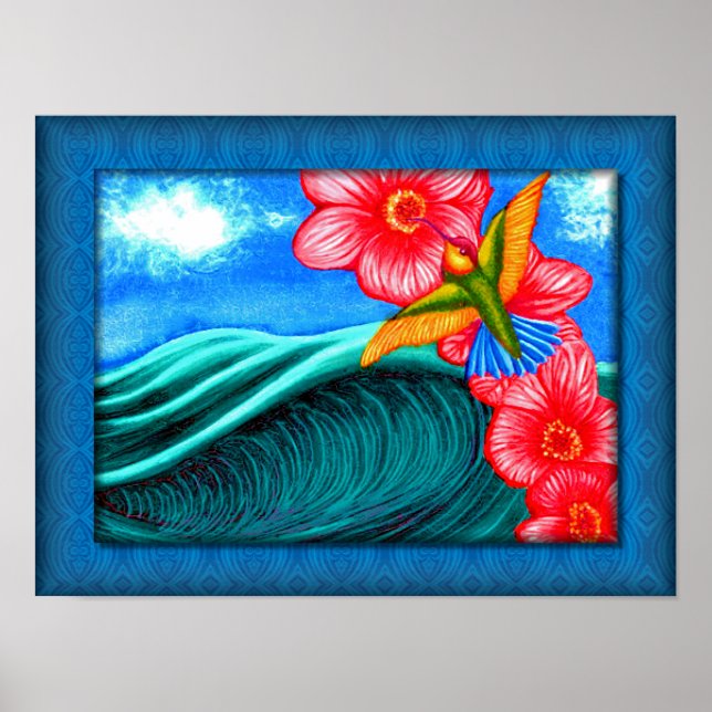 Poster Hummingbird Ocean (Devant)