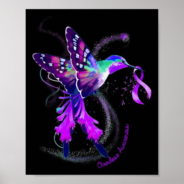 Poster Hummingbird Tenir la sensibilisation à la surdose  (Devant)