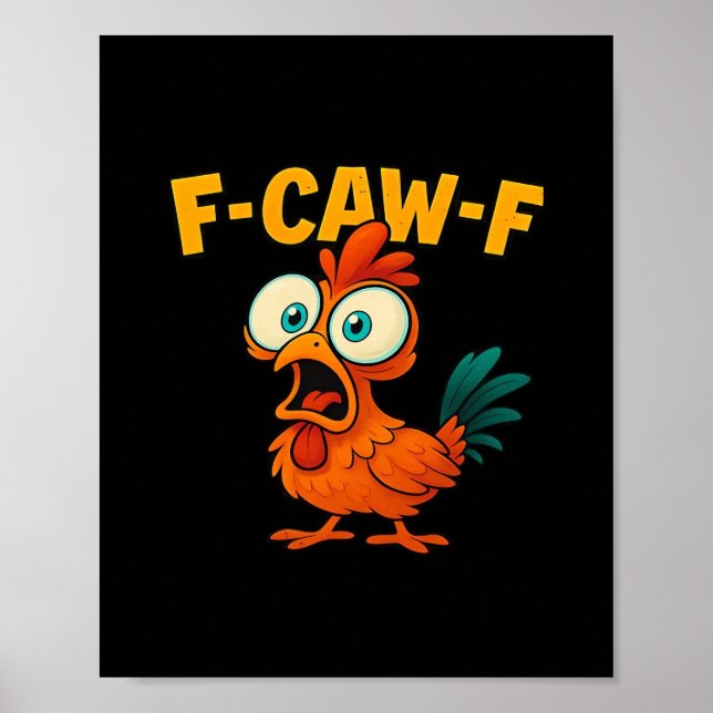 Poster Humor Funny Crow F-Caw-F Gothic (Devant)