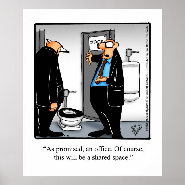 Poster humoristique du bureau d'affaires amusant (Devant)