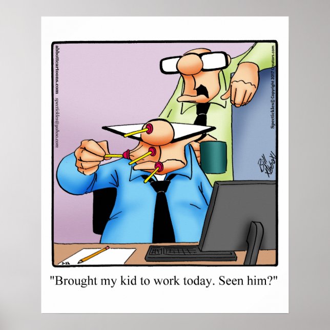 Poster humoristique du bureau d'affaires amusant (Devant)