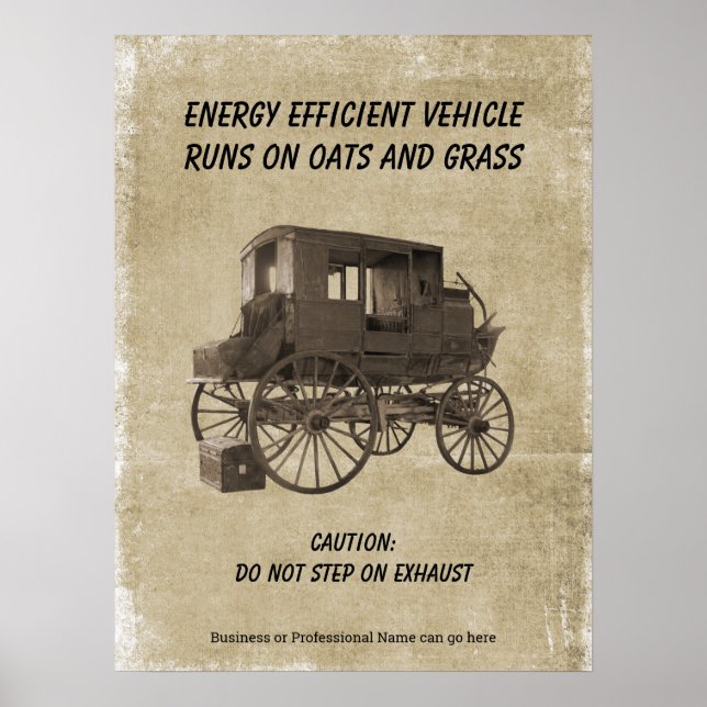 Poster Humorous Energy Efficient Vehicle (Devant)