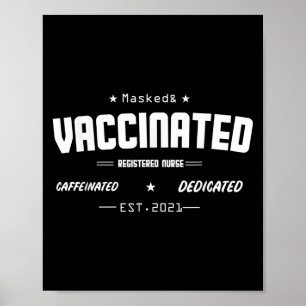 Poster Humour amusant vacciné Citation graphique Nu enreg