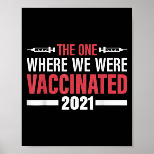 Poster Humour amusant vacciné Citation graphique Vacciné