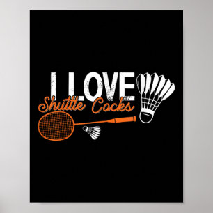 Poster Humour de badminton drôle Smash Navette Volant Spo