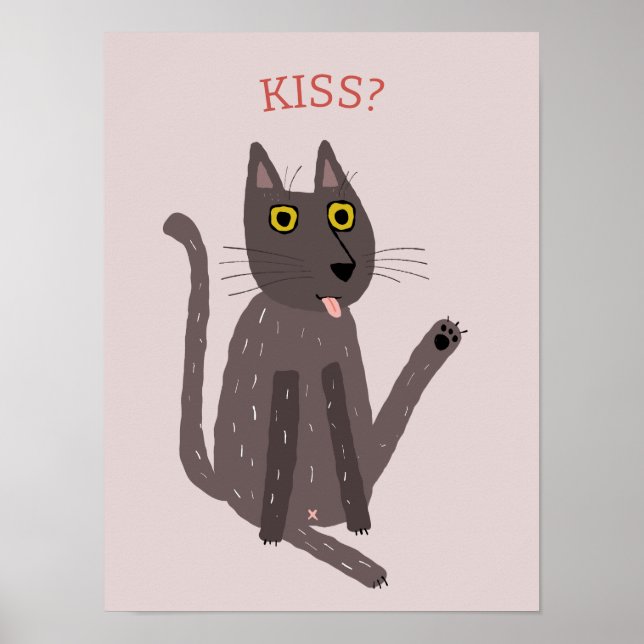 Poster Humour de chat drôle (Devant)