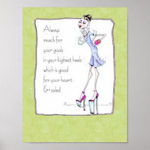 Poster Humour de chaussure avec texte