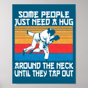 Poster Humour de Judo Jiu Jitsu Arts Martiaux Drôle 