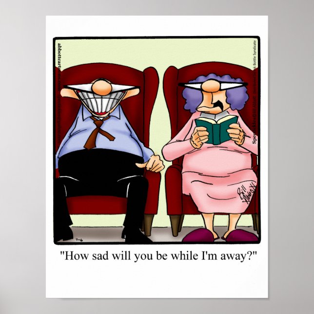 Poster Humour De Mariage Drôle "Quelle Triste Seras-Tu ?" (Devant)