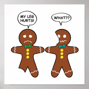Poster Humour de Noël Gingerbread Cookie