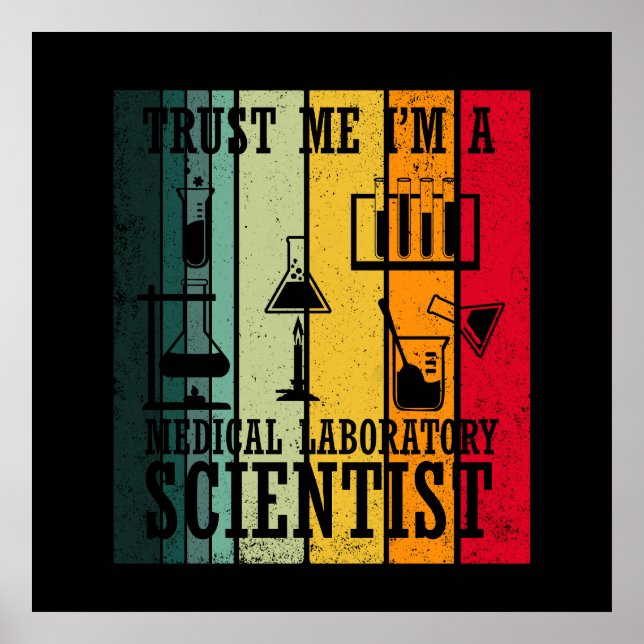 Poster Humour de technicien de laboratoire médical scient (Devant)