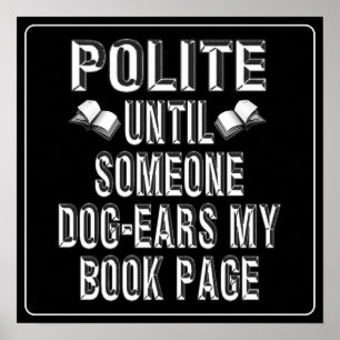 Poster Humour des livres d'oreille de chien