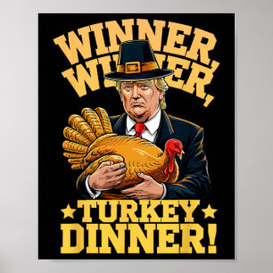 Poster Humour Drôle Trump Gagnant Dîner Dîner Turquie