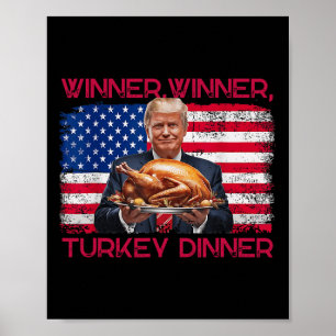 Poster Humour Drôle Trump Gagnant Dîner Dîner Turquie