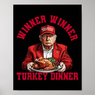 Poster Humour Drôle Trump Gagnant Dîner Dîner Turquie