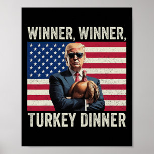Poster Humour Drôle Trump Gagnant Dîner Dîner Turquie