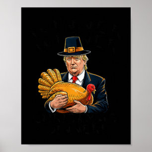 Poster Humour Drôle Trump Gagnante Dîner de Noël X