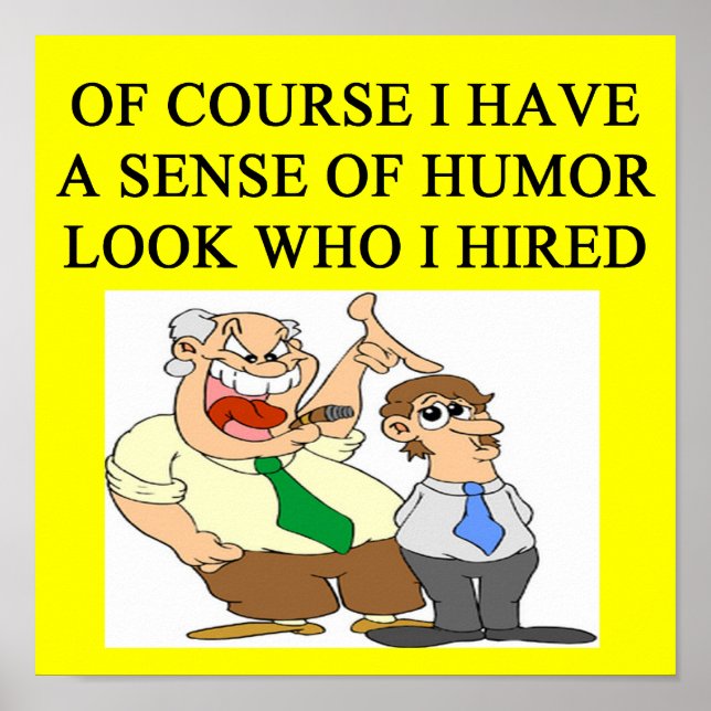 Poster humour du patron (Devant)