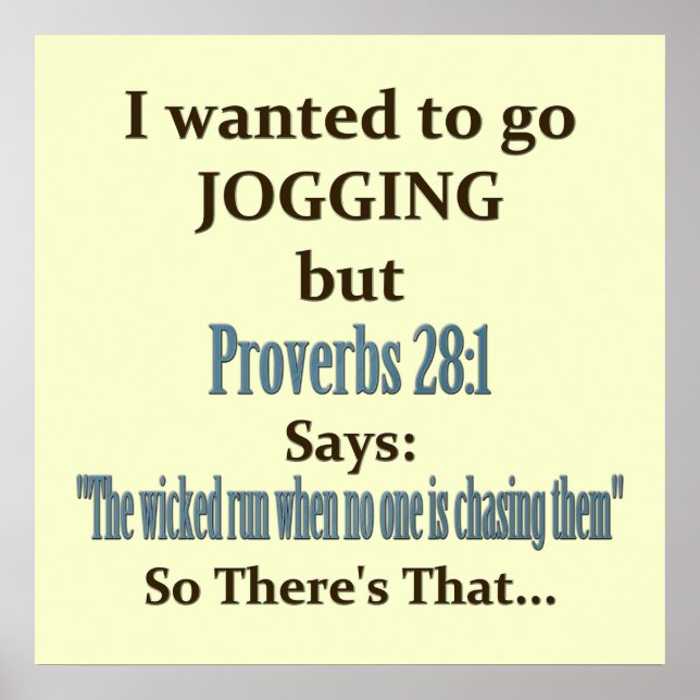Poster Humour Jogging (Devant)