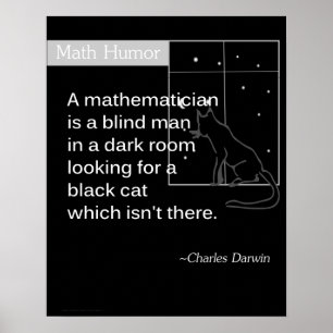 Poster Humour mathématique par Charles Darwin