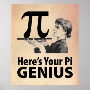 Poster Humour Numéro Pi