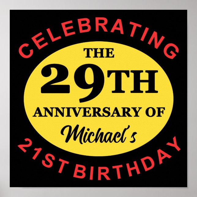 Poster Humour personnalisé 50e anniversaire (Devant)