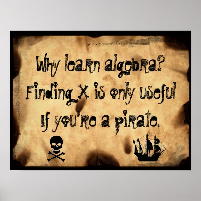Poster Humour pirate (Devant)