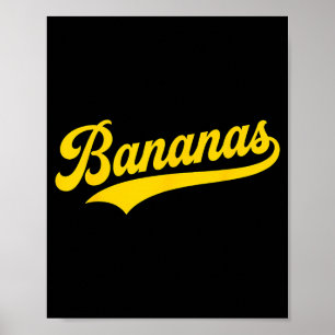 Poster Humour Rétro Banane Bananes Clic Hommes Femmes Enf