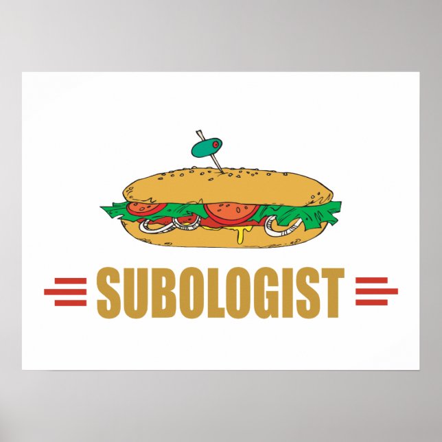 Poster Humour Sandwich Sous-Sandwich Hoagie Lover (Devant)