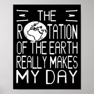 Poster Humour scientifique de la rotation de la Terre pou