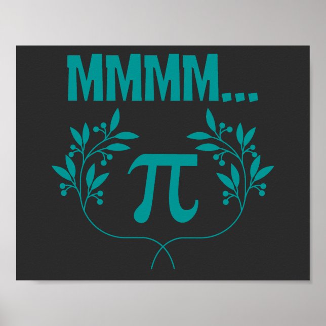 Poster Humour scientifique Jour Mmmm Pi (Devant)