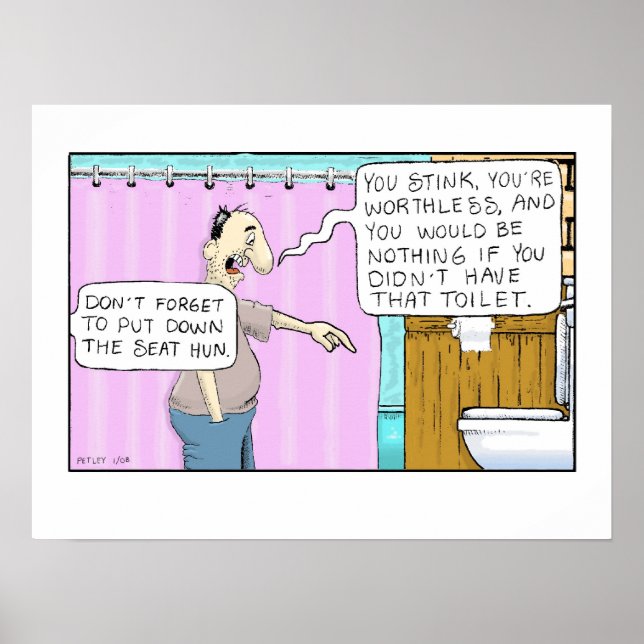Poster Humour toilette (Devant)