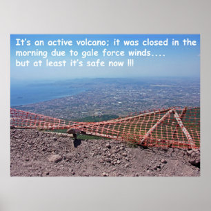 Poster Humour volcanique du Vésuve
