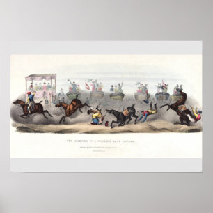 Poster Humours D'Un Cours De Course Étranger Cheval Vinta