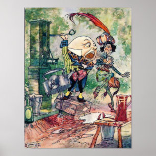 Poster Humpty Dumpty au pays des merveilles