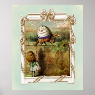 Poster Humpty Dumpty et Alice