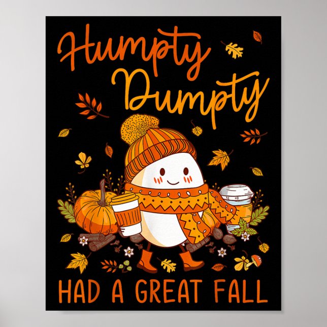 Poster Humpty Funny Dumpty A Eu Une Grande Chute Heureuse (Devant)