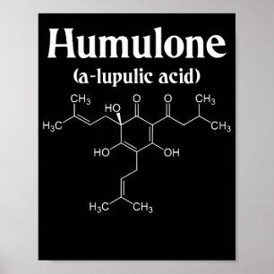 Poster Humulone Molecule Geeky Beer Brewing Science