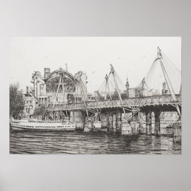 Poster Hungerford Bridge Londres 30/10/2006 (Devant)