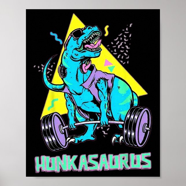 Poster Hunkasaurus Poids Bodybuilding Gym entraînement (Devant)