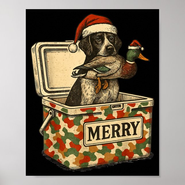 Poster Hunter Dad Christmas Mallard Xmas Duck Lover Women (Devant)