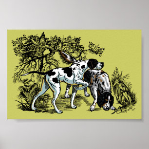 Poster hunting dogs
