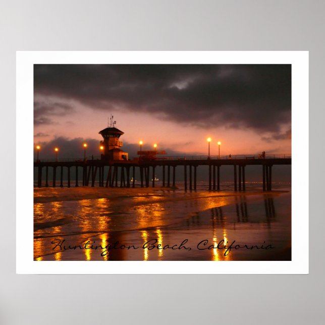 Poster Huntington Beach Pier Californie USA (Devant)