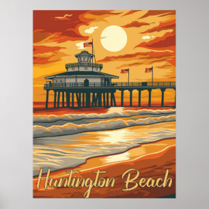 Poster Huntington Beach - Une explosion du passé