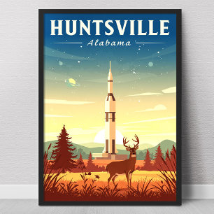 Poster Huntsville Alabama vintage