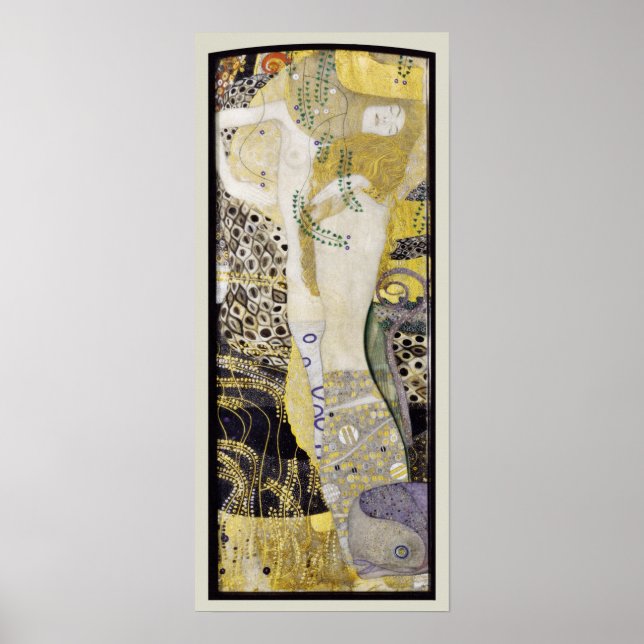 Poster Hydra (aka Water Serpents I) par Gustav Klimt (Devant)