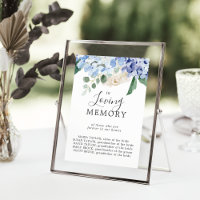 Hydrangea Élégant En Souvenir Panneau Mémorial