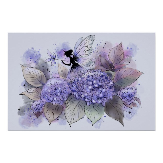 Poster Hydrangea Fée (Devant)