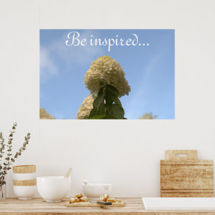 Poster Hydrangea Fleurs Ciel Bleu